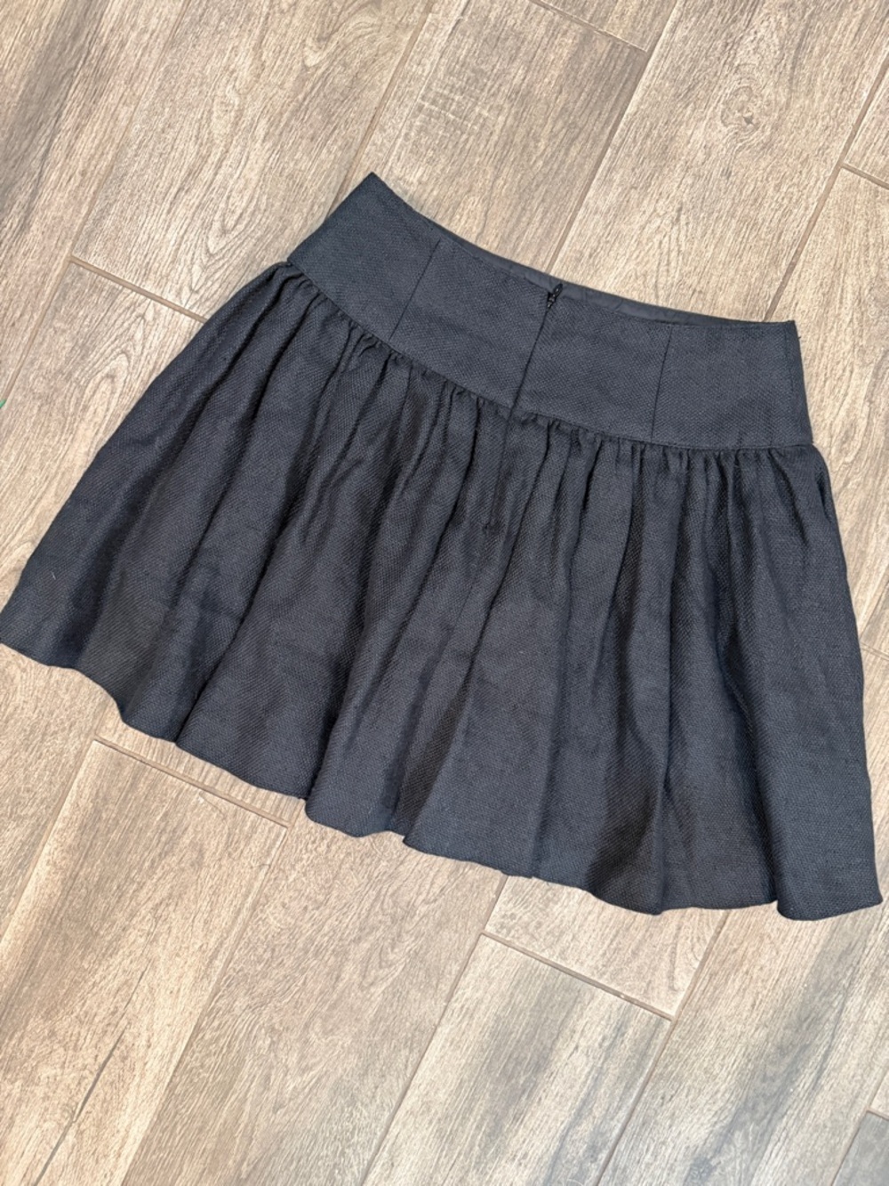 Opening Ceremony Black Linen Skater Skirt with pockets - Picture 5 of 7
